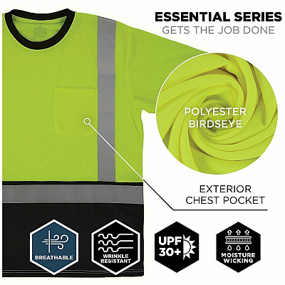 ergodyne GloWear 8286BK Essential Hi-Vis T-Shirt (22165)