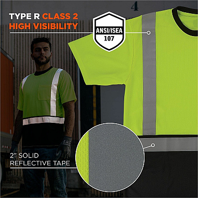 ergodyne GloWear 8286BK Essential Hi-Vis T-Shirt (22162)