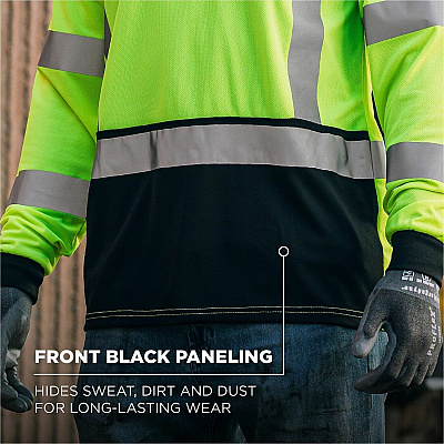 ergodyne GloWear 8369BK Essential Hi-Vis Long Sleeve T-Shirt (22204)