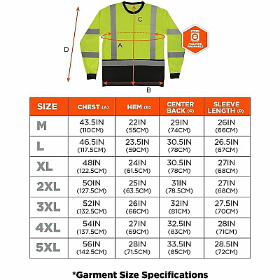 ergodyne GloWear 8369BK Essential Hi-Vis Long Sleeve T-Shirt (22203)