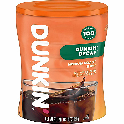 Dunkin Donuts Dunkin Donuts Ground Medium-Roast Decaf Ground Coffee (01293)
