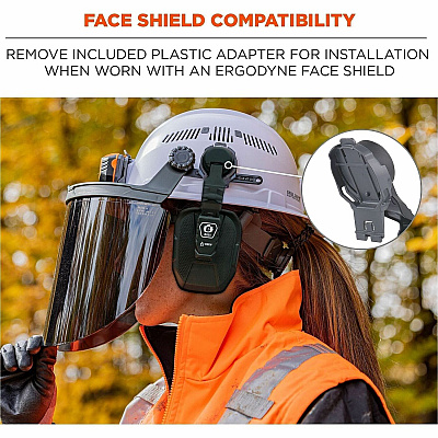 ergodyne Skullerz 8881 Non-Conductive Hard Hat Mounted Earmuffs (60241)