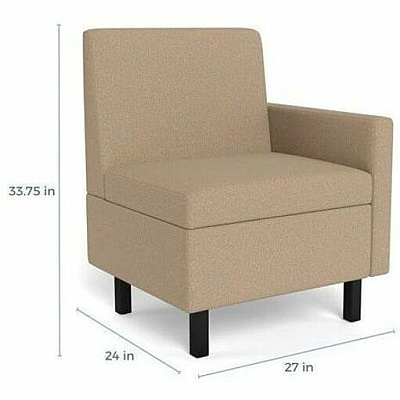 Safco Movvi Modular Single-Seat Chair with Left Arm (MISSALDT08)