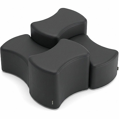 Learniture Shapes Series II Bowtie Modular Soft Seating (LNT1016BKA)