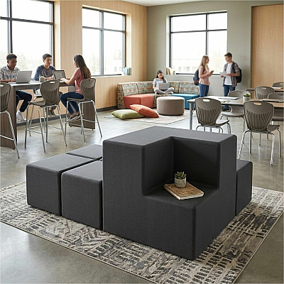 Learniture Shapes Series II 2-Tier Corner Soft Seating (LNTSS2ICBK)