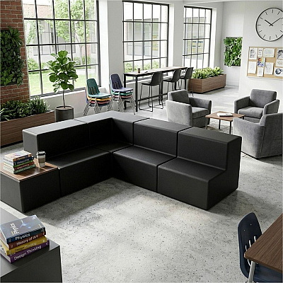 Learniture Shapes Series II 2-Tier Corner Soft Seating (LNTSS2ICBK)