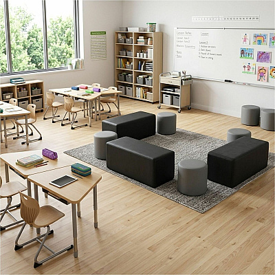 Learniture Shapes Series II Rectangle Soft Seating (LNT1011BKA)