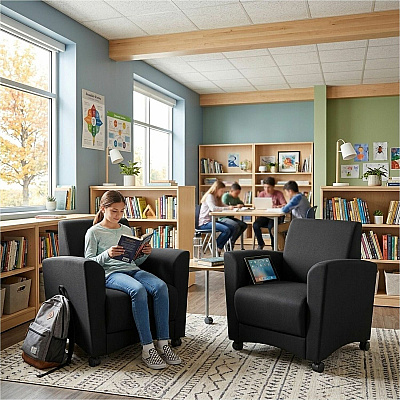 Learniture Shapes Series II Common Area Chair (LNT1600BK)