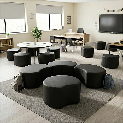 Learniture Shapes Series II Crescent Soft Seating (LNT1014BKA)