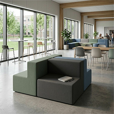 Learniture Shapes Series II 2-Tier Soft Seating (LNTSS2BK)