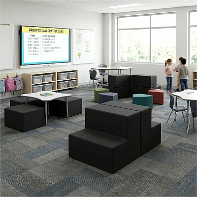 Learniture Shapes Series II 2-Tier Soft Seating (LNTSS2BK)