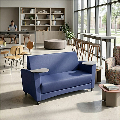 Learniture Common Area Sofa with Tablet Arms (LNT1701266CS)