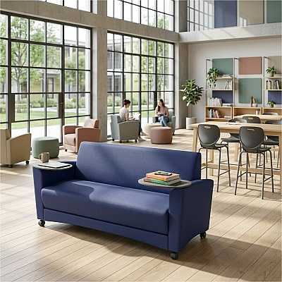 Learniture Common Area Sofa with Tablet Arms (LNT1701266CS)