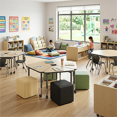 Learniture Shapes Series II Modular Cube Soft Seating (LNT1001BK)