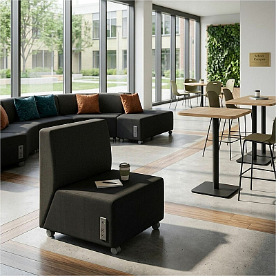 Learniture Shapes Series II Chair w/Charging Ports (LNT1022BKA)