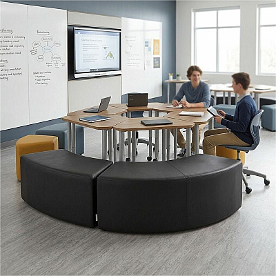 Learniture Shapes Series II S-Curve Soft Seating (LNT1013BKA)