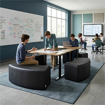 Learniture Shapes Series II S-Curve Soft Seating (LNT1013BKA)