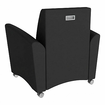 Learniture Shapes Series II Common Area Chair w/Tablet Arm (LNT1601BKGT)