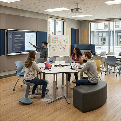 Learniture Shapes Series II 1/4 Round Soft Seating (LNT1012BKA)