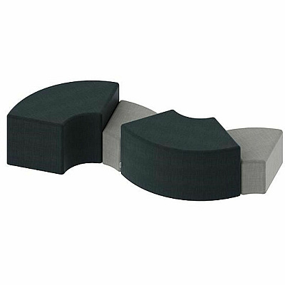 Learniture Shapes Series II 1/4 Round Soft Seating (LNT1012BKA)