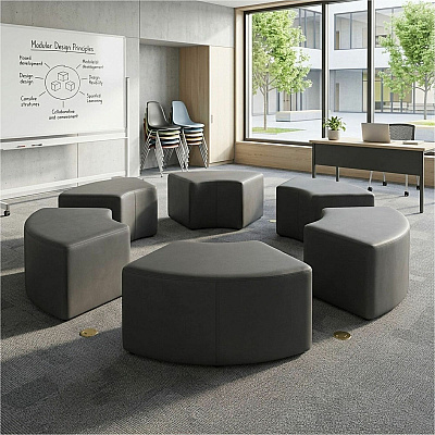 Learniture Shapes Series II 1/4 Round Soft Seating (LNT1012BKA)