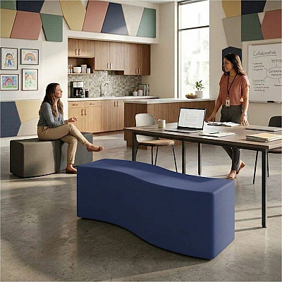 Learniture Shapes Series II Soft Seating Wave Bench (LNT1076266)