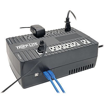 Tripp Lite 750VA 450W Line-Interactive UPS - 12 NEMA 5-15R Outlets, AVR, 120V, 50/60 Hz, USB, Desktop/Wall Mount (AVR750U)