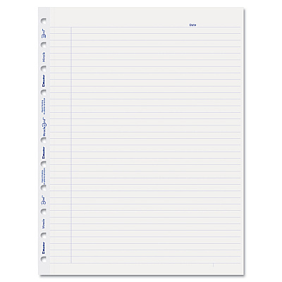 Blueline MiracleBind Ruled Paper Refill Sheets for all MiracleBind Notebooks and Planners, 11 x 9.06, White/Blue Sheets, Undated (REDAFR11050R)