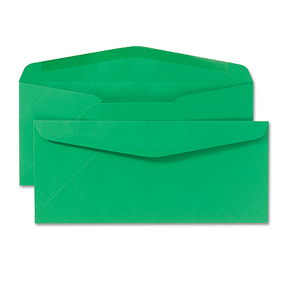 Quality Park Colored Envelope, #10, Commercial Flap, Gummed Closure, 4.13 x 9.5, Green, 25/Pack (QUA11135)