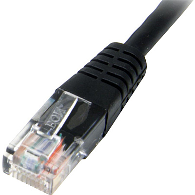 StarTech 25ft Black Molded Cat5e Utp Patch Cable (M45PATCH25BK)