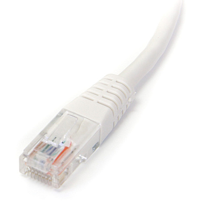 StarTech 2 Ft White Molded Cat5e Utp Patch Cable (M45PATCH2WH)