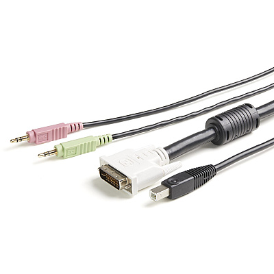 StarTech 6 Ft 4-in-1 Usb Dvi Kvm Cable With Audio (USBDVI4N1A6)