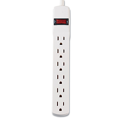 Innovera Power Strip, 6 Outlets, 6 ft Cord, Ivory (IVR73306)