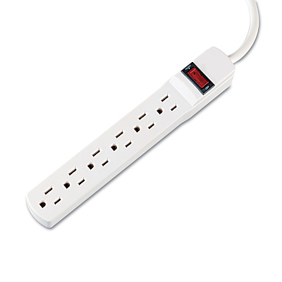 Innovera Power Strip, 6 Outlets, 6 ft Cord, Ivory (IVR73306)