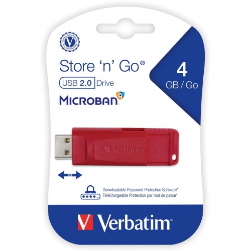 Verbatim 4GB Store 'n' Go USB Flash Drive - Red (95236)