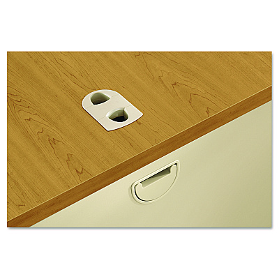 HON 38000 Series Double Pedestal Desk, 72" x 36" x 29.5", Harvest/Putty (HON38180CL)