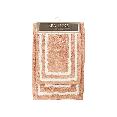 Spa Lux Bordered 2pc Bath Rug Set Assorted, Case Of 24 (SPALX-BRDAST-CS)
