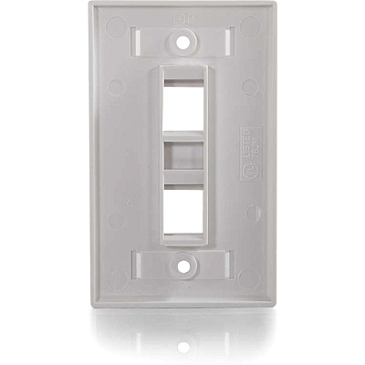 C2G 2-port Multimedia Keystone Wall Plate (03411)
