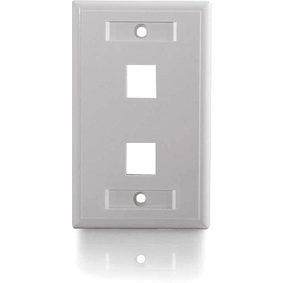C2G 2-port Multimedia Keystone Wall Plate (03411)