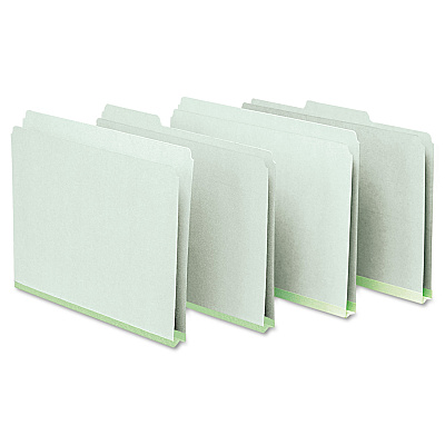 Pendaflex Pressboard Expanding File Folders, 1/3-Cut Tabs: Assorted, Letter Size, 1" Expansion, Green, 25/Box (PFX17167)