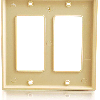 C2G Dual Gang Decora Wallplate Ivory (03726)