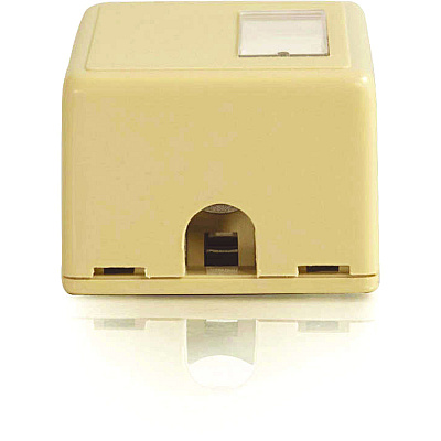 C2G Keystone Jack Surface Mntbox 1port Ivory (03830)