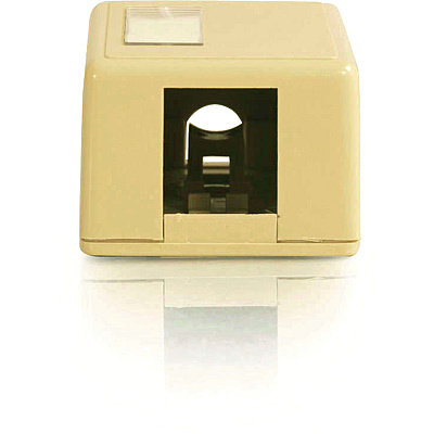 C2G Keystone Jack Surface Mntbox 1port Ivory (03830)