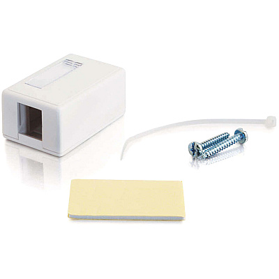 C2G 1-port Keystone Surface Mount Box White (03831)