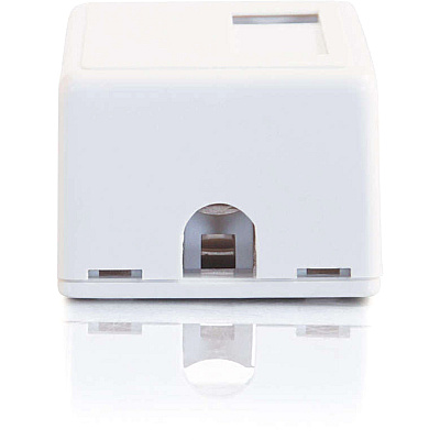 C2G 1-port Keystone Surface Mount Box White (03831)