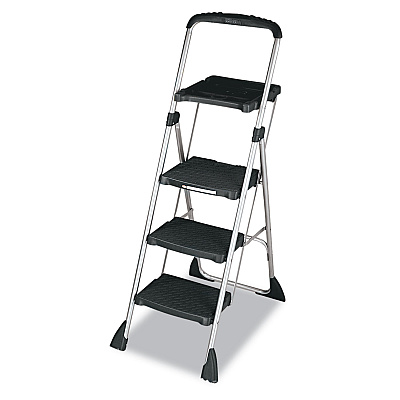 COSCO Max Work Platform, 55" Working Height, 225 lb Capacity, 3 Steps, Steel, Black (CSC11880PBL1E)
