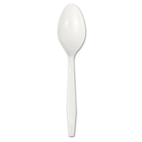 Boardwalk Mediumweight Polystyrene Cutlery, Teaspoon, White, 100/Box (SPOONMWPSBX)