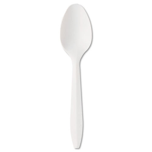 Boardwalk Mediumweight Polypropylene Cutlery, Teaspoon, White, 1000/Carton (SPOONMWPP)