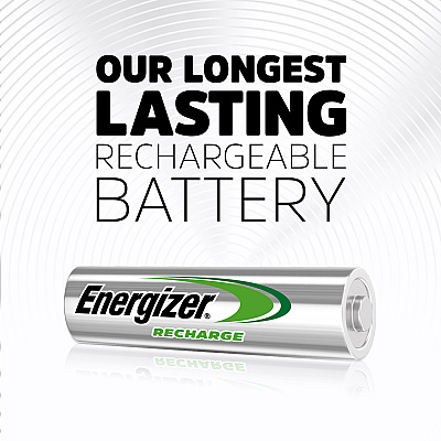 Energizer Recharge Power Plus Rechargeable AA Batteries, 4 Pack (EVENH15BP4)
