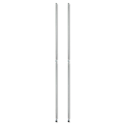 Alera Stackable Posts For Wire Shelving, 36" High, Silver, 4/Pack (ALESW59PO36SR)